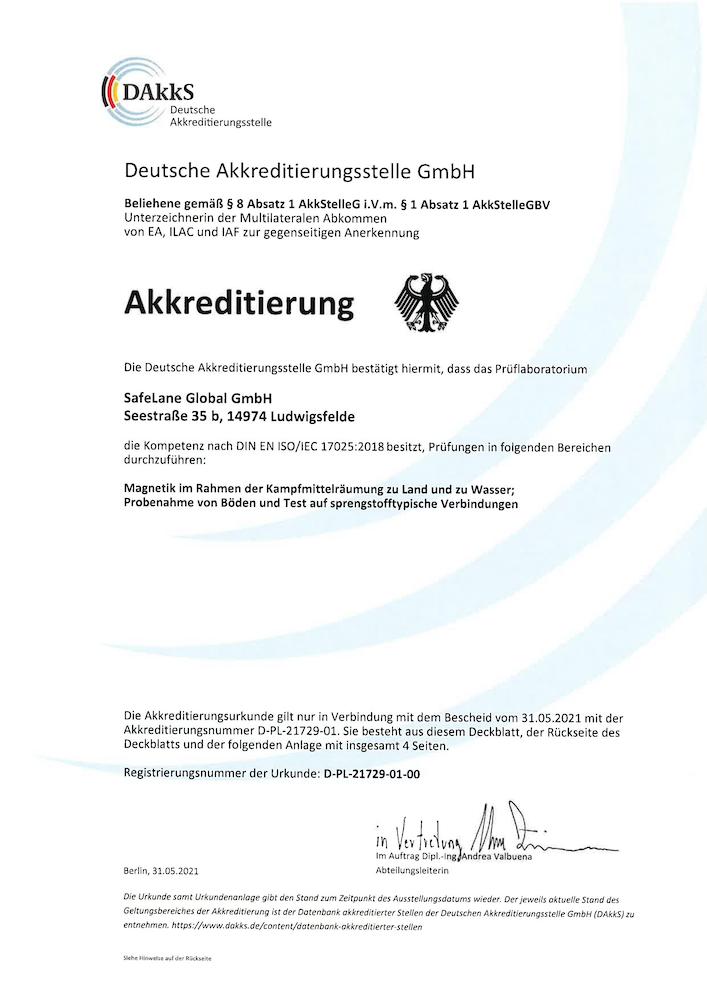 Erfolgreiche Akkreditierung nach DIN ISO 17025